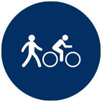 pedestrians and cycle icon